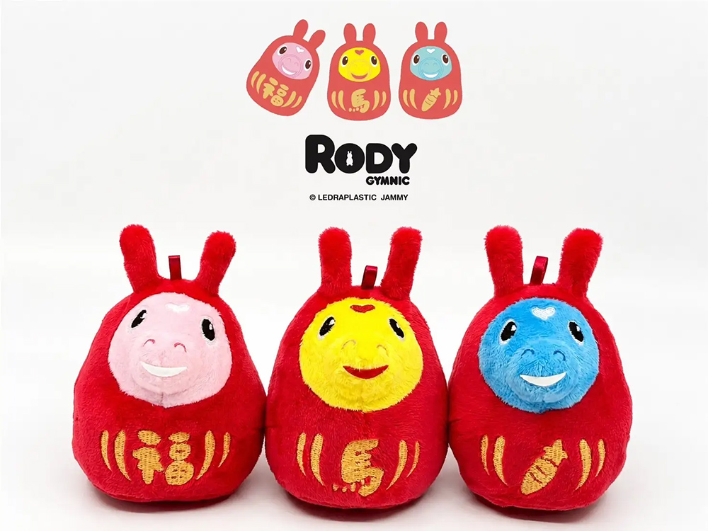 五方山熊野神社×RODY　だるま風ぬいぐるみ